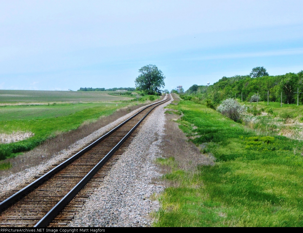 Looking West at the old end of the Double Track.